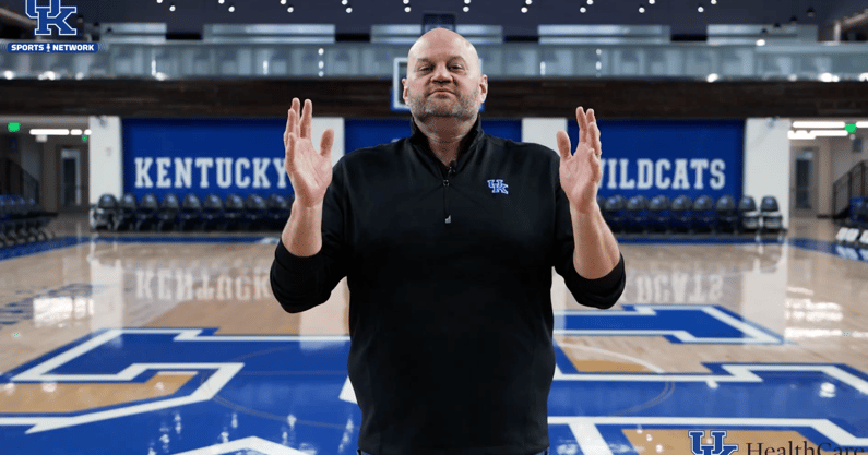 Cameron Mills talks about Kentucky basketball practice (Screenshot: UK Sports Network)